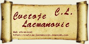 Cvetoje Lacmanović vizit kartica